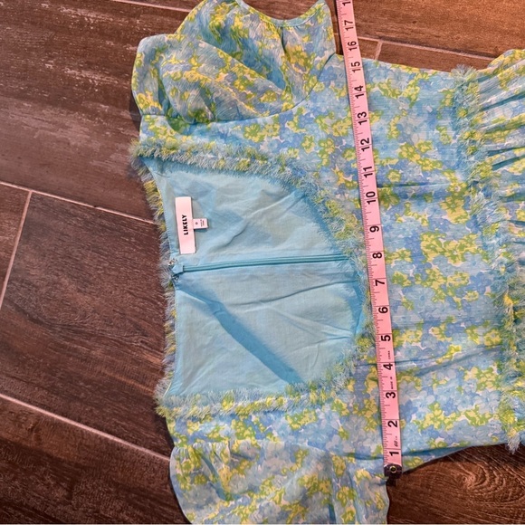Likely Blue and Green Maxi A-Line Skirt with Smocked Tiered Design - Picture 11 of 12
